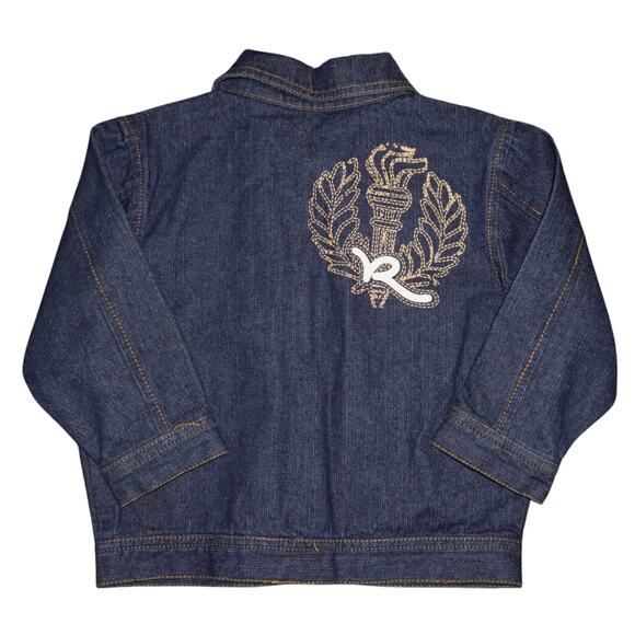 Rocawear Roca Baby Denim Jacket & Bloomers Set Size 3T Embroidered Crest - Picture 2 of 8